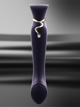Zalo: Queen Set, G-spot PulseWave Vibrator with Suction Sleeve, lilla