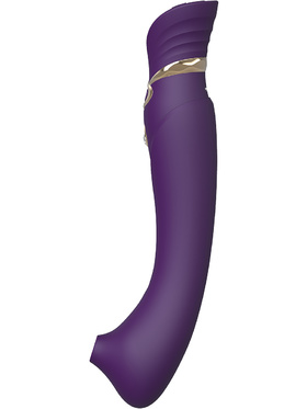 Zalo: Queen Set, G-spot PulseWave Vibrator with Suction Sleeve, lilla