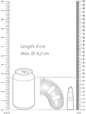 ManCage: Model 10 with Plug, 9 cm, gjennomsiktig