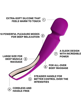 LELO: Smart Wand 2, All-Over Body Massager, stor, lilla