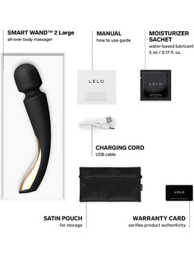 LELO: Smart Wand 2, All-Over Body Massager, stor, svart