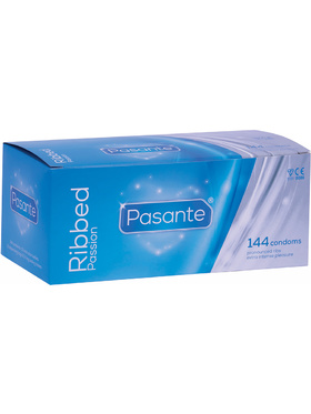 Pasante Ribbed Passion: Kondomer, 144 stk
