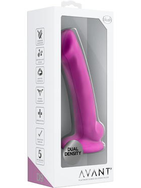 Blush: Avant D9, Platintum Cured Silicone Dildo, lilla