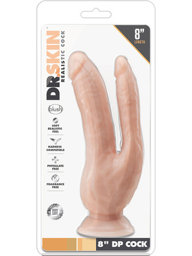 Dr. Skin: DP Realistic Cock, 21 cm, lys