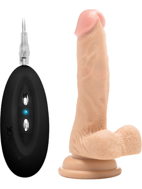 RealRock: Vibrating Realistic Cock, 18 cm, lys