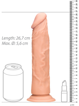 RealRock Skin: Realistic Dildo, 27 cm, lys