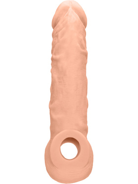 RealRock Skin: Penis Extender with Rings, 21 cm, lys