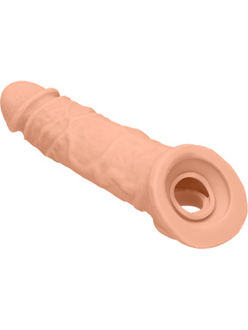 RealRock Skin: Penis Extender with Rings, 21 cm, lys