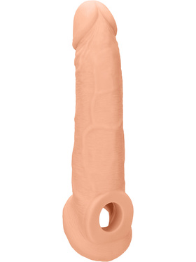 RealRock Skin: Penis Extender with Rings, 22 cm, lys