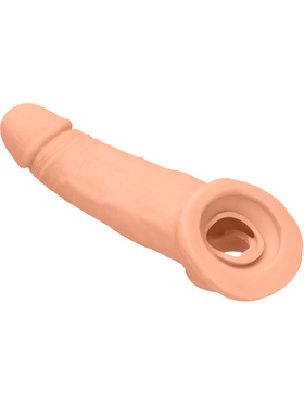 RealRock Skin: Penis Extender with Rings, 22 cm, lys