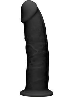 RealRock Ultra: Silicone Dildo / Dual Density, 19 cm, svart