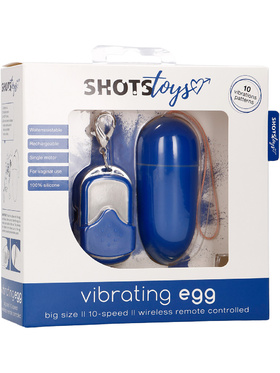 Shots Toys: Wireless Vibrating Egg, stor, blå