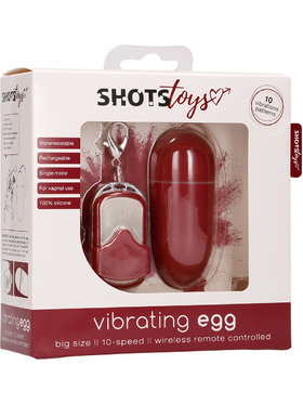 Shots Toys: Wireless Vibrating Egg, stor, rød