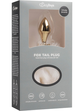 EasyToys: Fox Tail Plug No. 13, gull/hvit