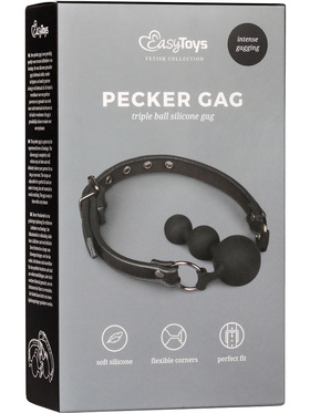 EasyToys: Pecker Gag, Triple Ball Silicone Gag