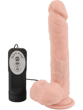 You2Toys: Medical Silicone Vibrator, Vibrating and Thrusting, 21 cm