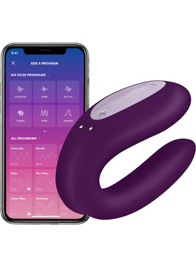 Satisfyer Connect: Double Joy, Partner Vibrator, lilla