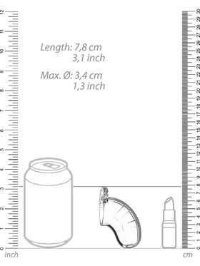 ManCage: Model 13, 6.4 cm, gjennomsiktig
