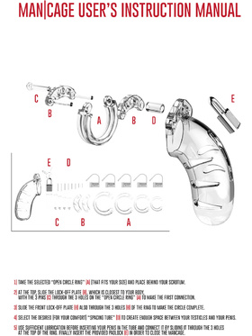 ManCage: Model 13, 6.4 cm, gjennomsiktig