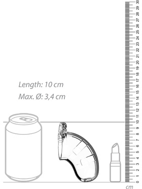 ManCage: Model 15 with Urethal Sounding, 9 cm, gjennomsiktig