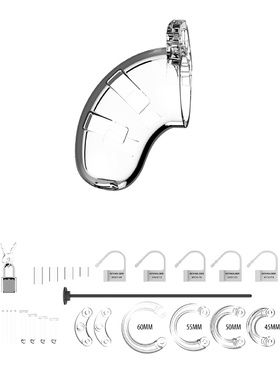 ManCage: Model 15 with Urethal Sounding, 9 cm, gjennomsiktig