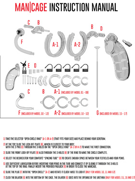 ManCage: Model 15 with Urethal Sounding, 9 cm, gjennomsiktig