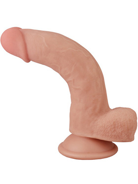 LoveToy: Sliding-Skin Dildo, 20 cm, lys