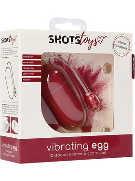 Shots Toys: Vibrating Egg, 10 Speed, rød