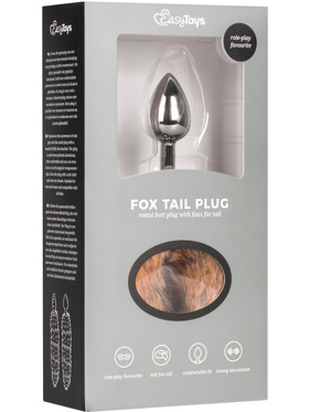 EasyToys: Fox Tail Plug No. 7, small, sølv/brun