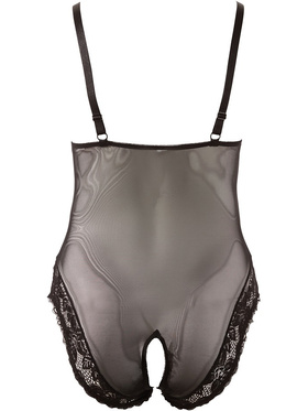 Cottelli Curves Collection: Crotchless Body, svart