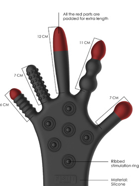 Fistit: Silicone Stimulation Glove, svart