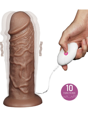 LoveToy: King-Sized Realistic Chubby Vibrating Dildo, 25 cm