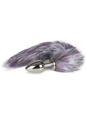 EasyToys: Fox Tail Plug No. 4, large, sølv/grå