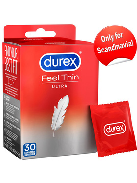 Durex: Feel Ultra Thin Condoms, 30 stk