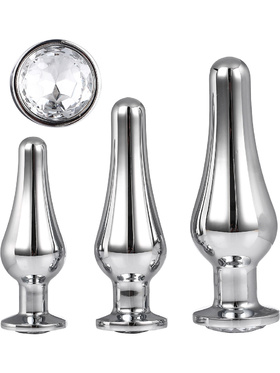 Dream Toys: Gleaming Love, Pleasure Plug Set, sølv