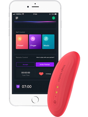 Magic Motion: Nyx, Smart App-Controlled Panty Vibrator, rød