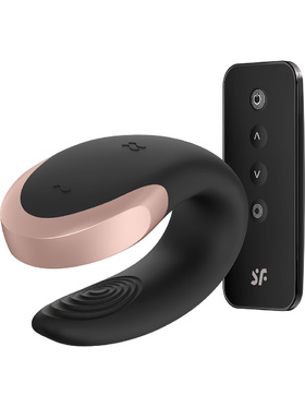 Satisfyer Connect: Double Love, Luxury Partner Vibrator, svart