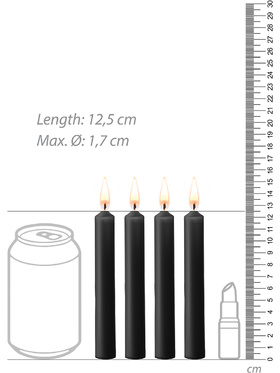 Ouch!: Teasing Wax Candles, 4 stk, svart