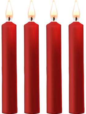 Ouch!: Teasing Wax Candles, 4 stk, rød