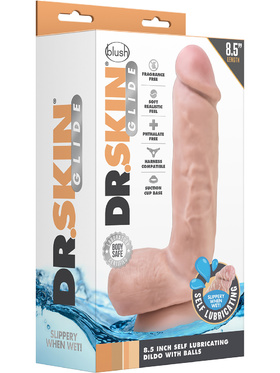 Dr.Skin Glide: Self Lubricating Dildo with Balls, 22 cm