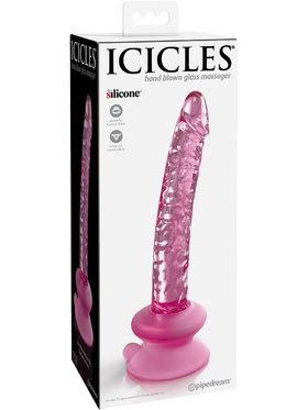 Icicles: No. 86 Glassdildo med Sugekopp, rosa