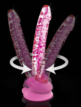 Icicles: No. 86 Glassdildo med Sugekopp, rosa