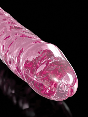 Icicles: No. 86 Glassdildo med Sugekopp, rosa