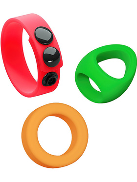 Love to Love: Neon Ring Kit, Sett med 3 Penisringer