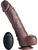 Loadz: Vibrating Squirting Dildo, 22cm, mørk hudtone