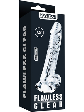 LoveToy: Flawless Clear Dildo, 19 cm