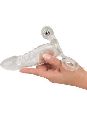 Crystal Clear: Vibrating Sleeve with Ball Ring