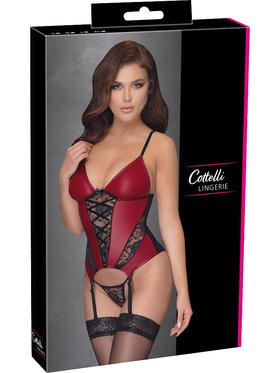 Cottelli Lingerie: Body med Strømpeholder