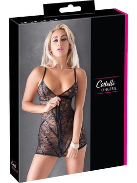 Cottelli Lingerie: Minikjole i blonder med glidelås