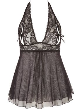 Cottelli Curves: Babydoll med blonder, svart